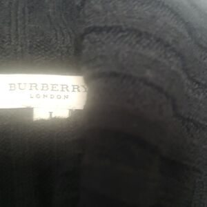 Black.Burberry Sweater Neck With Elbows Pachs And Shoulders